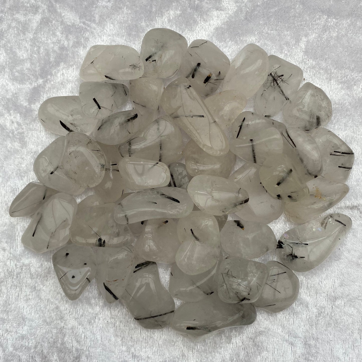 Tourmalated Quartz tumblestones