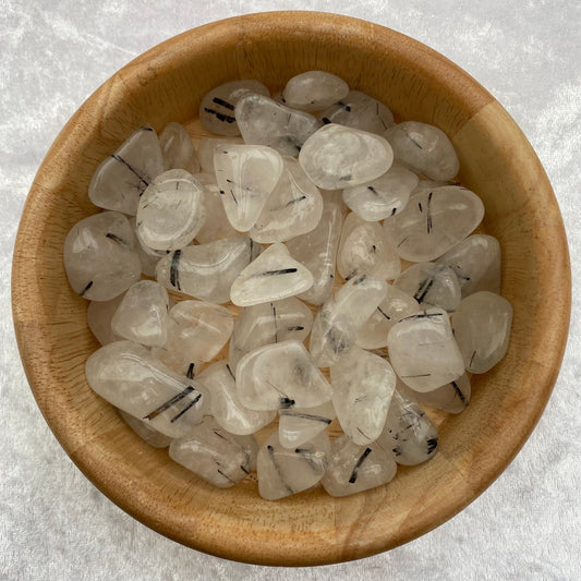 Tourmalated Quartz tumblestones