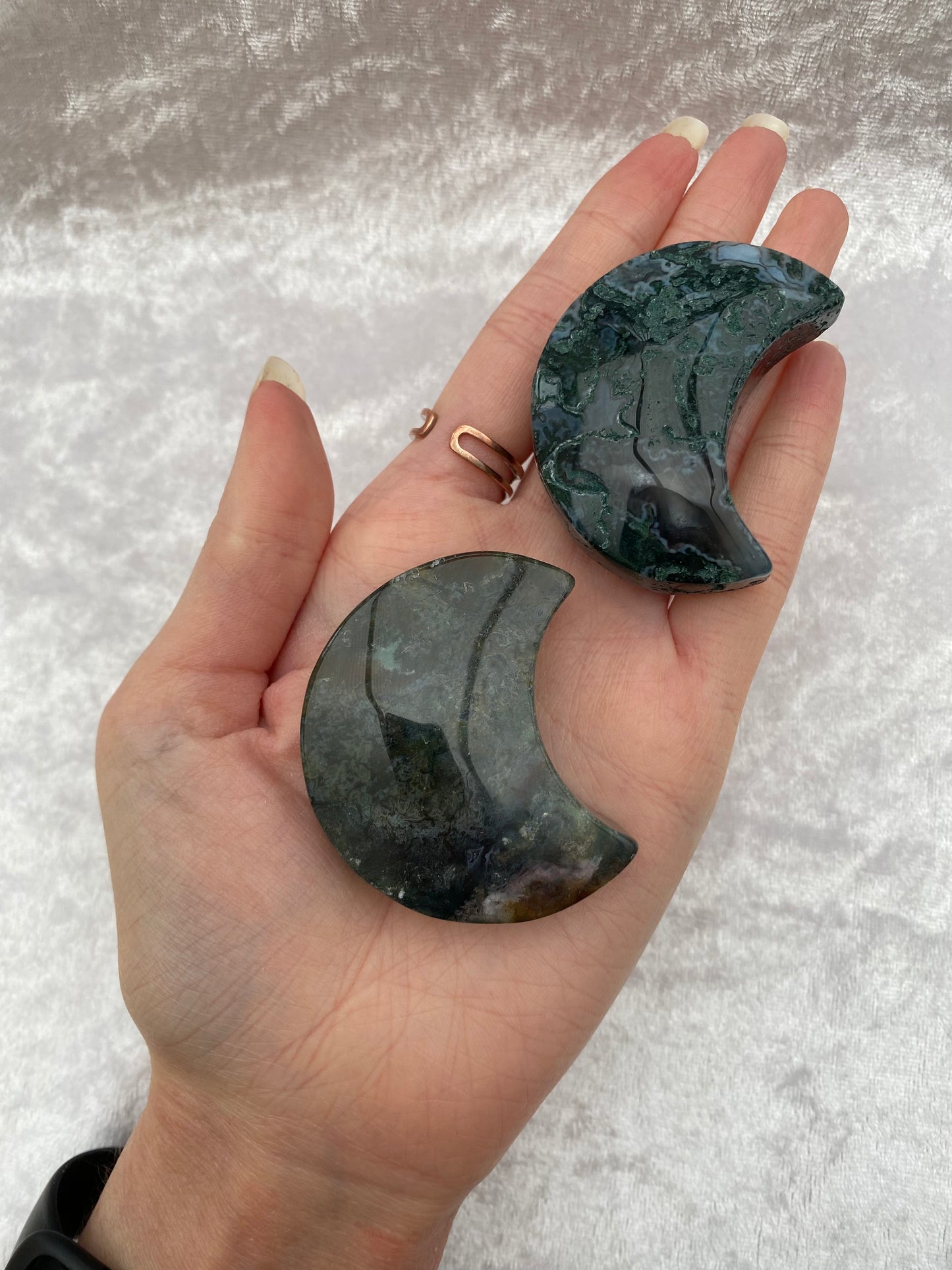 Moss Agate Moons