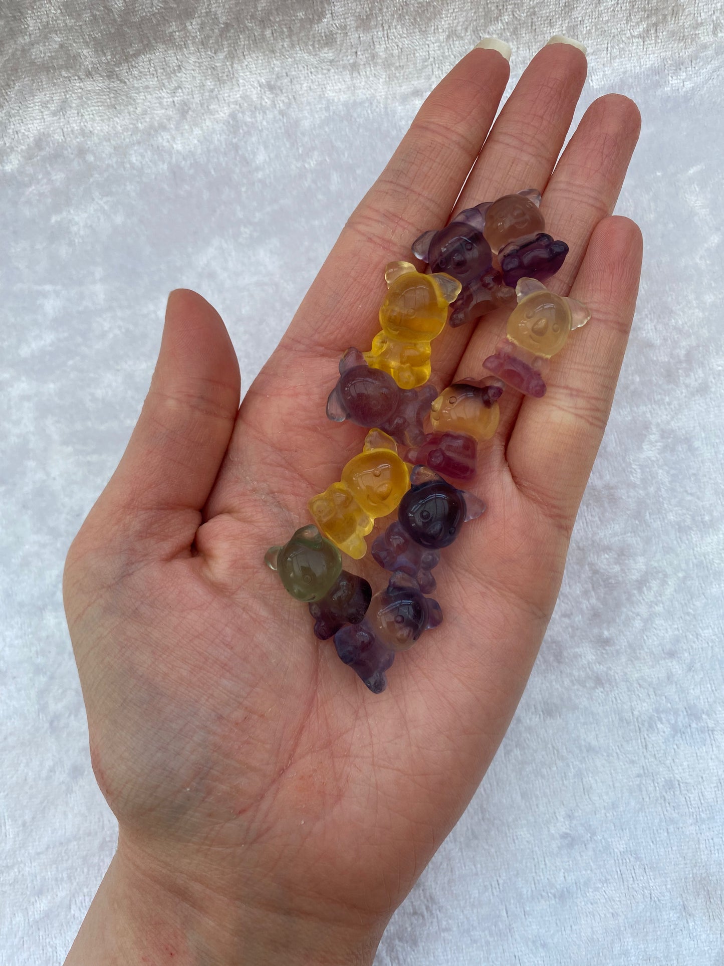 Mini Rainbow Fluorite koalas