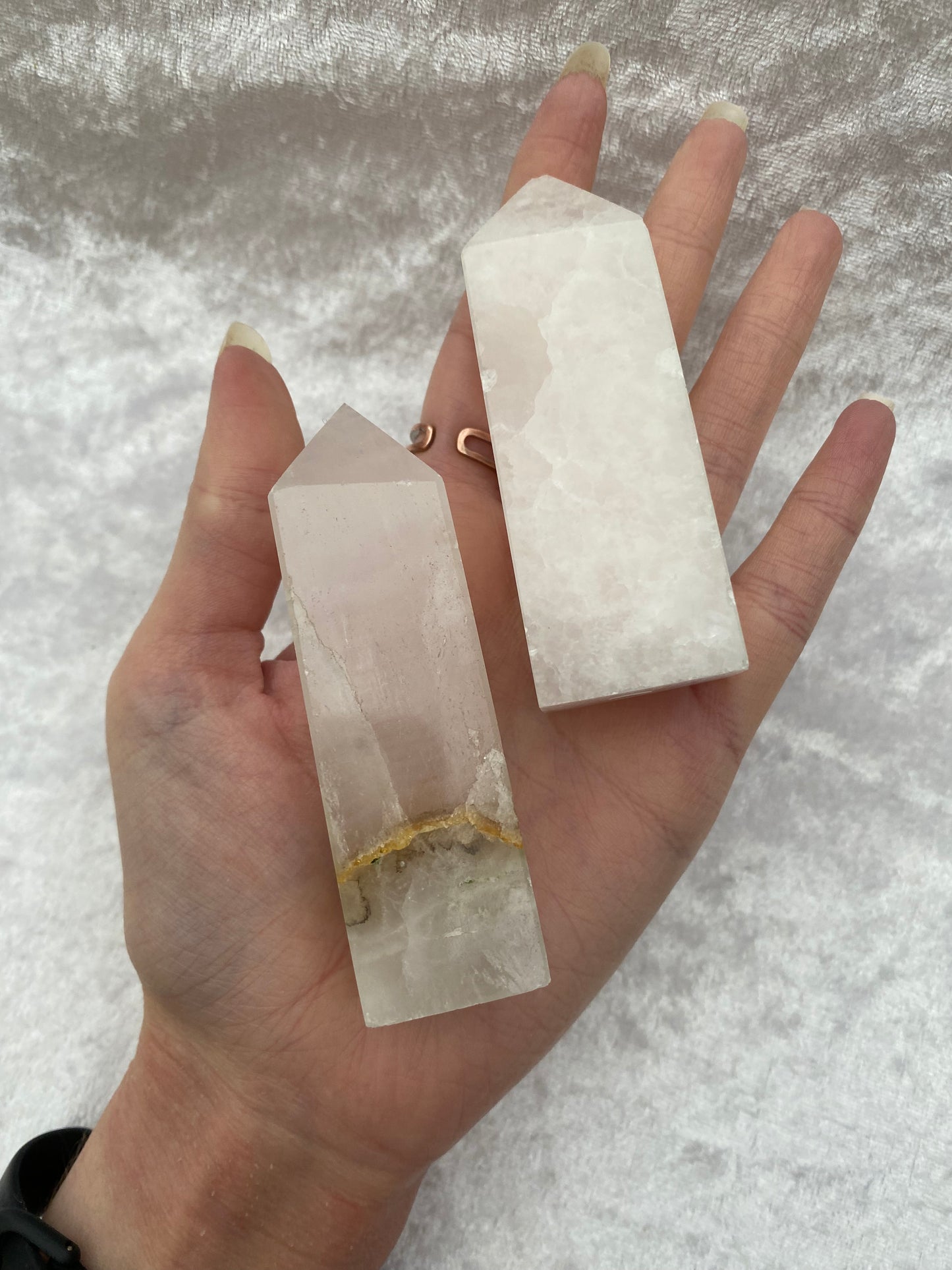 Pink Calcite Obelisks