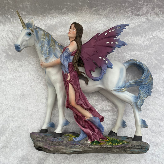 Large Fairy and Unicorn Ornament