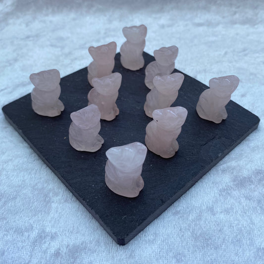 Mini Rose Quartz cats
