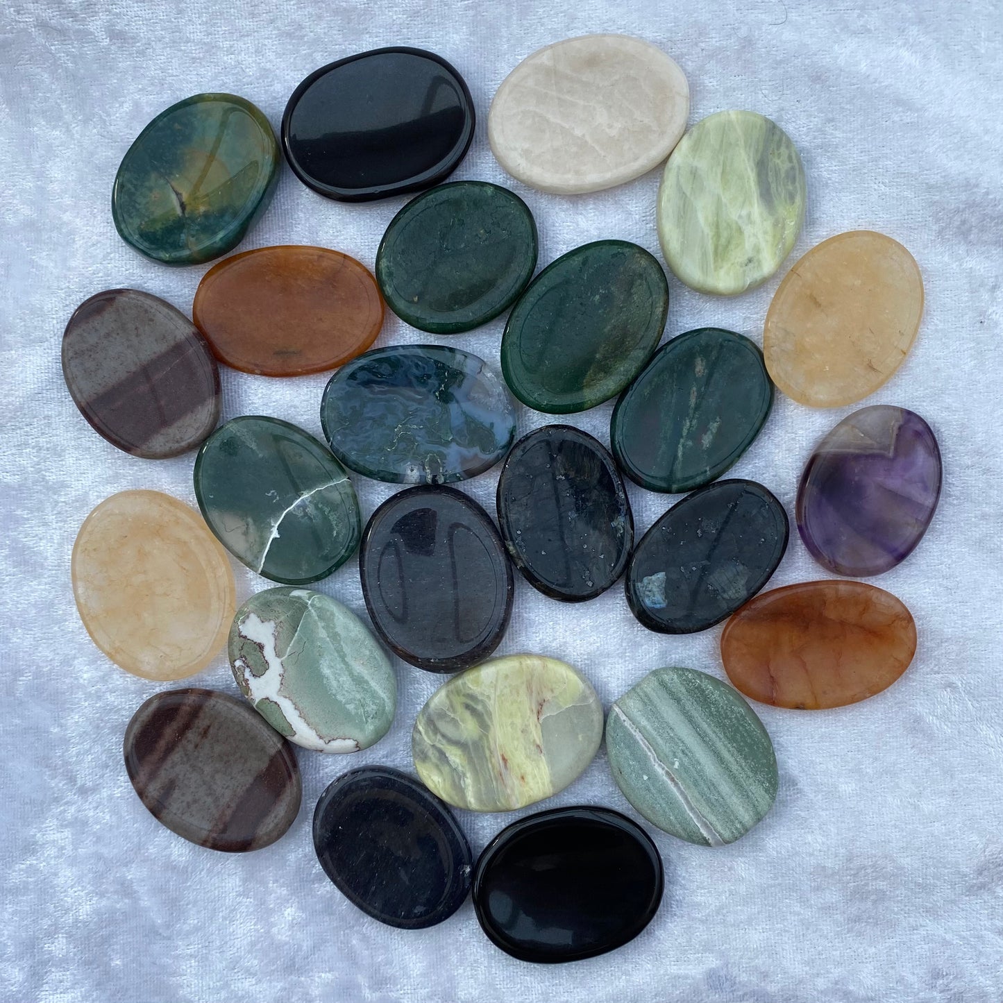 Mixed Crystal Worry Stones