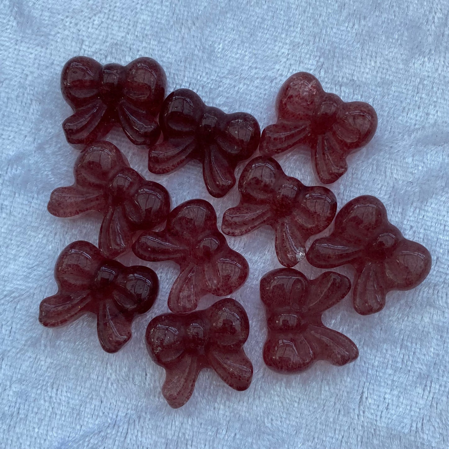 Mini Strawberry Quartz bows