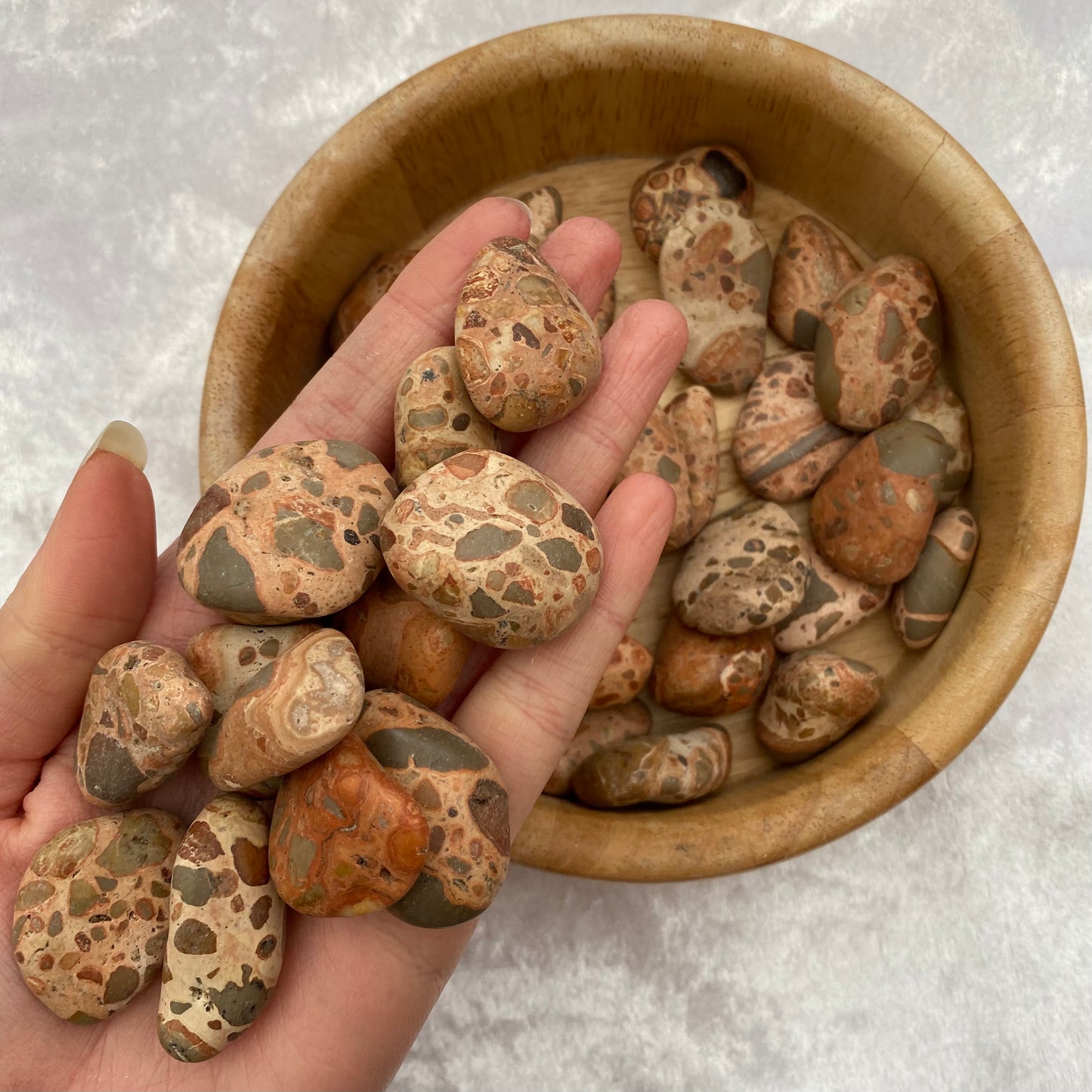 Leopardite tumblestones