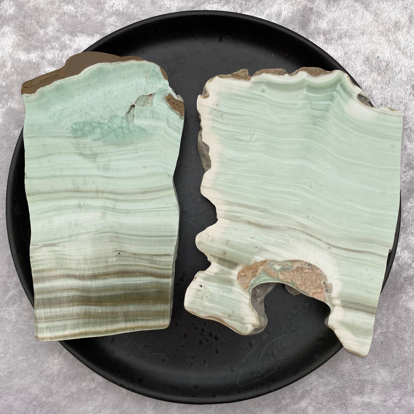 Green Aragonite slices