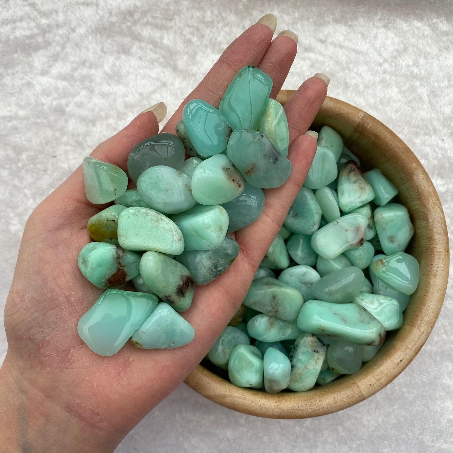 Chrysoprase tumblestones