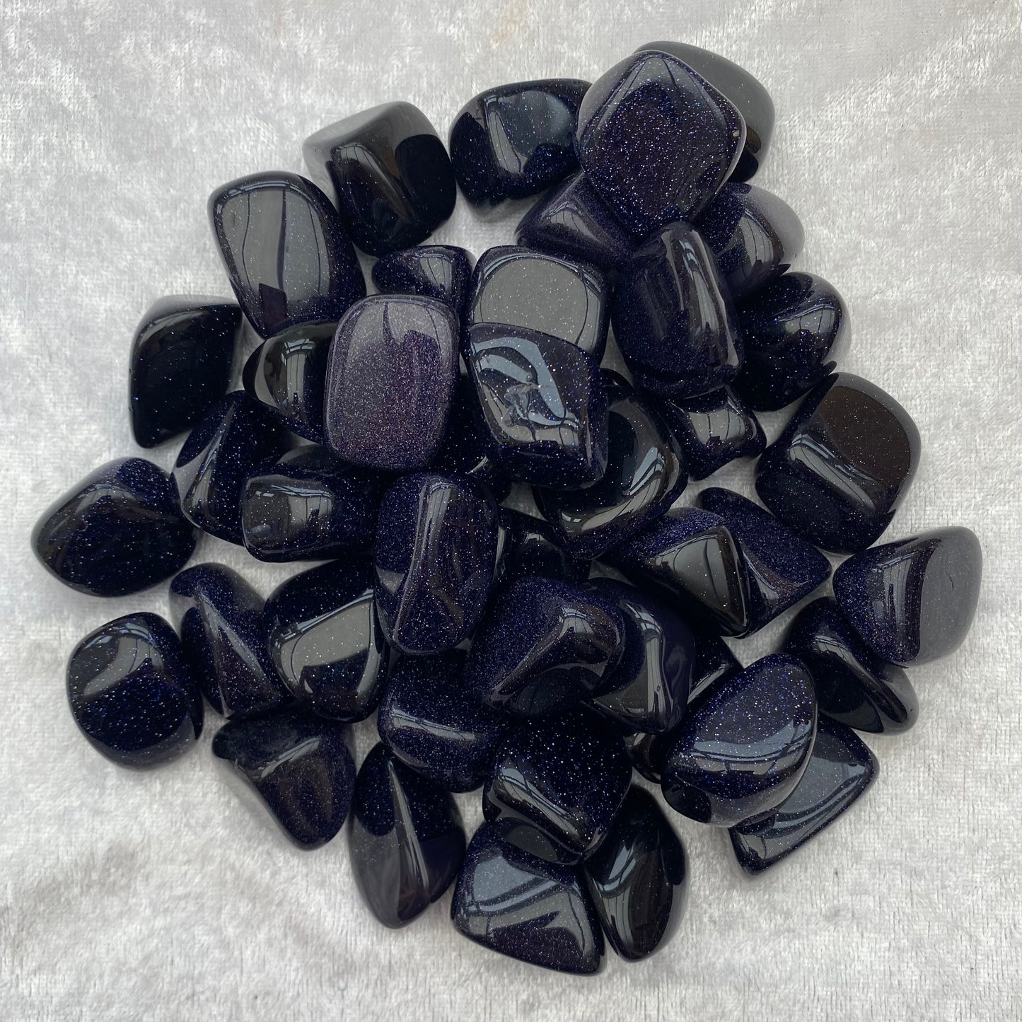 Blue Goldstone tumblestones