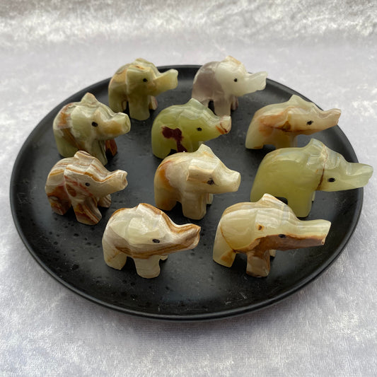 Mini Onyx elephants