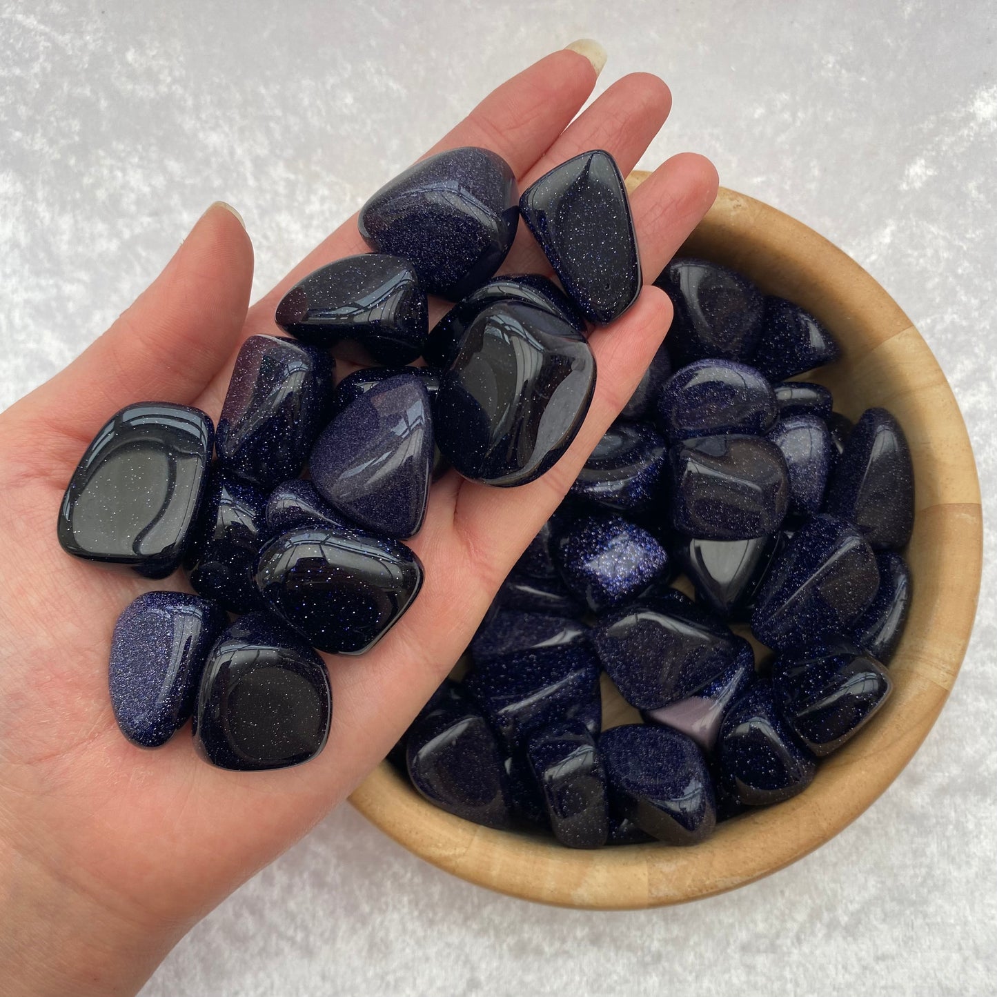 Blue Goldstone tumblestones