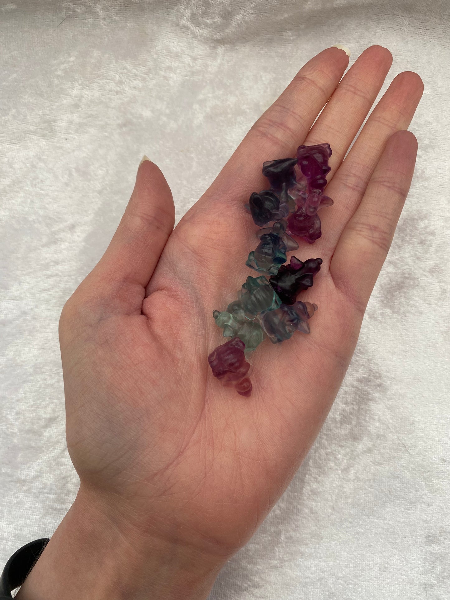 Mini Rainbow Fluorite Pokémon Dragonite carvings