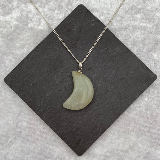 Green Aventurine moon necklace