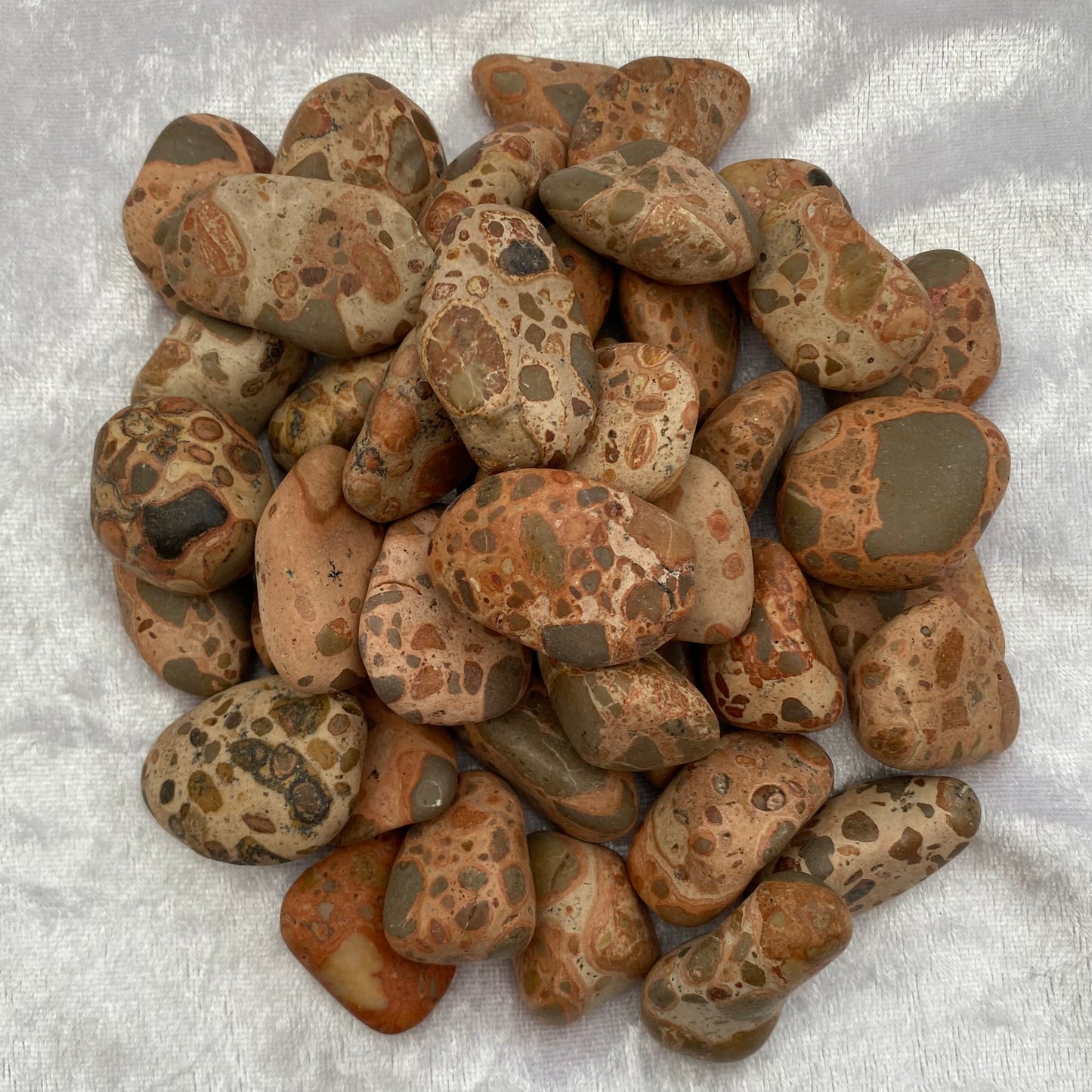 Leopardite tumblestones