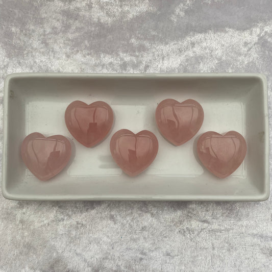 Rose Quartz hearts