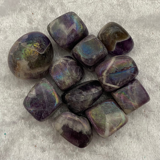 Amethyst Aura tumblestones