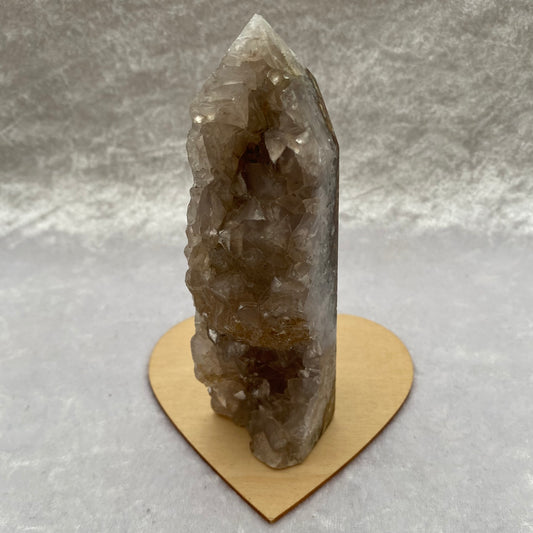 Half Polished Fluorite Cluster Tower