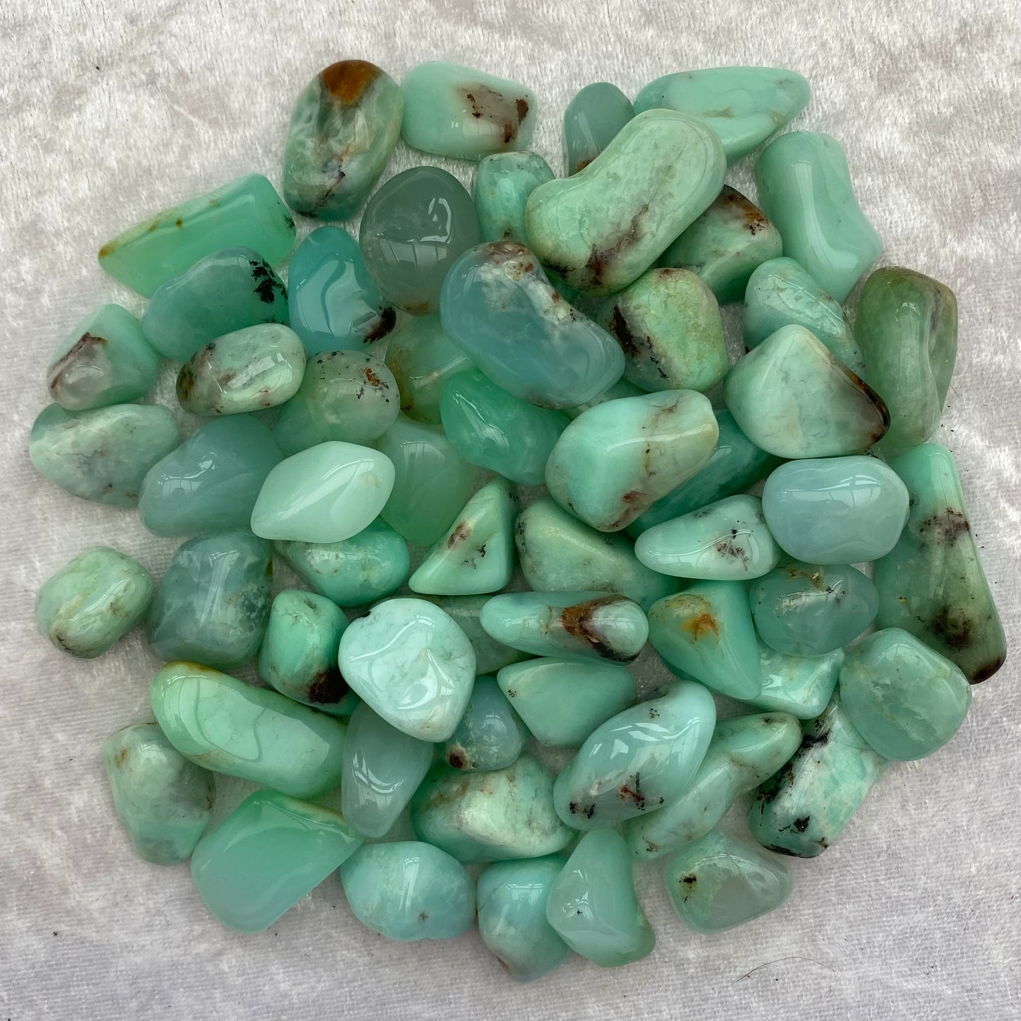 Chrysoprase tumblestones