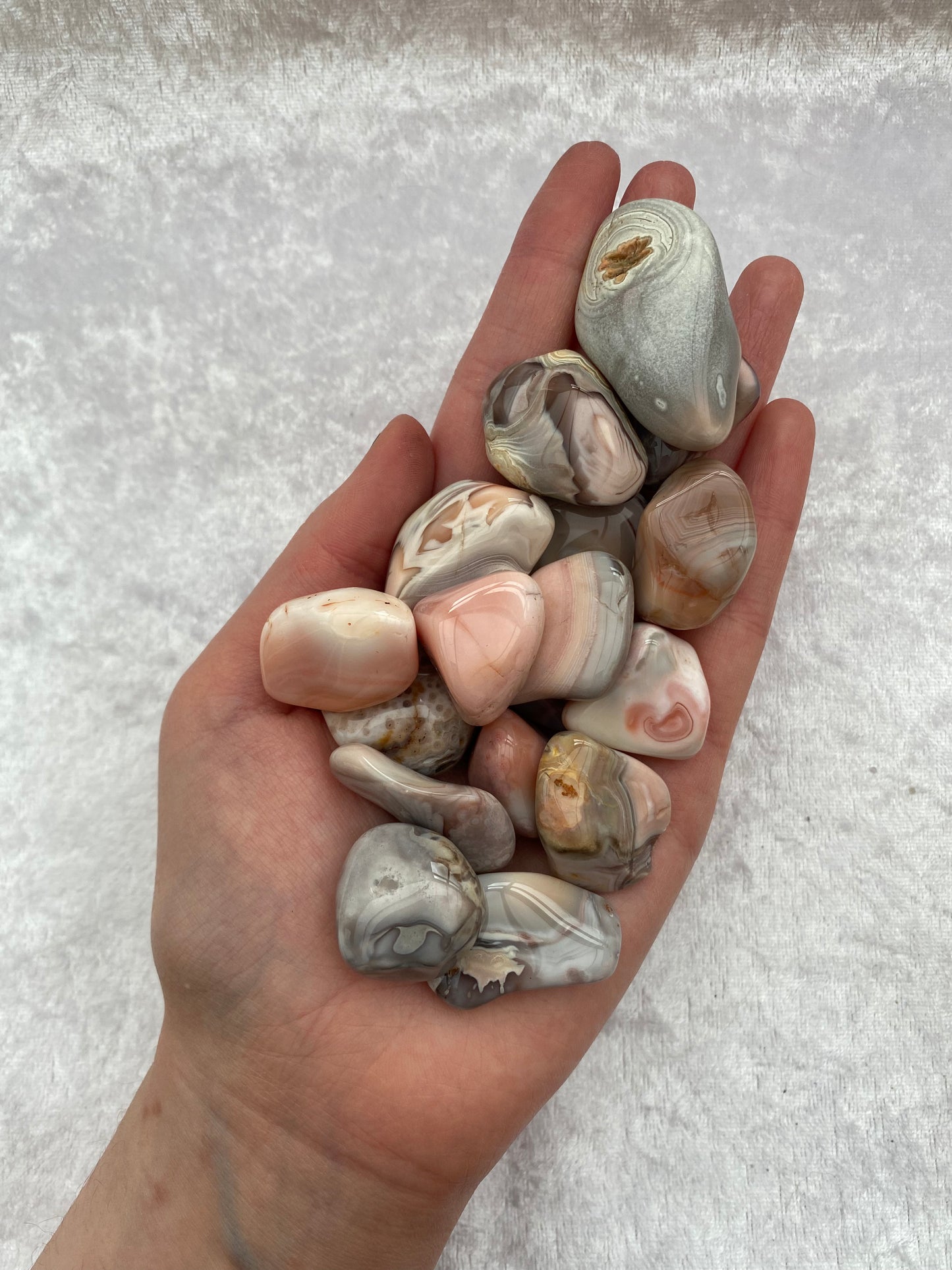 Pink Botswana Agate tumblestones