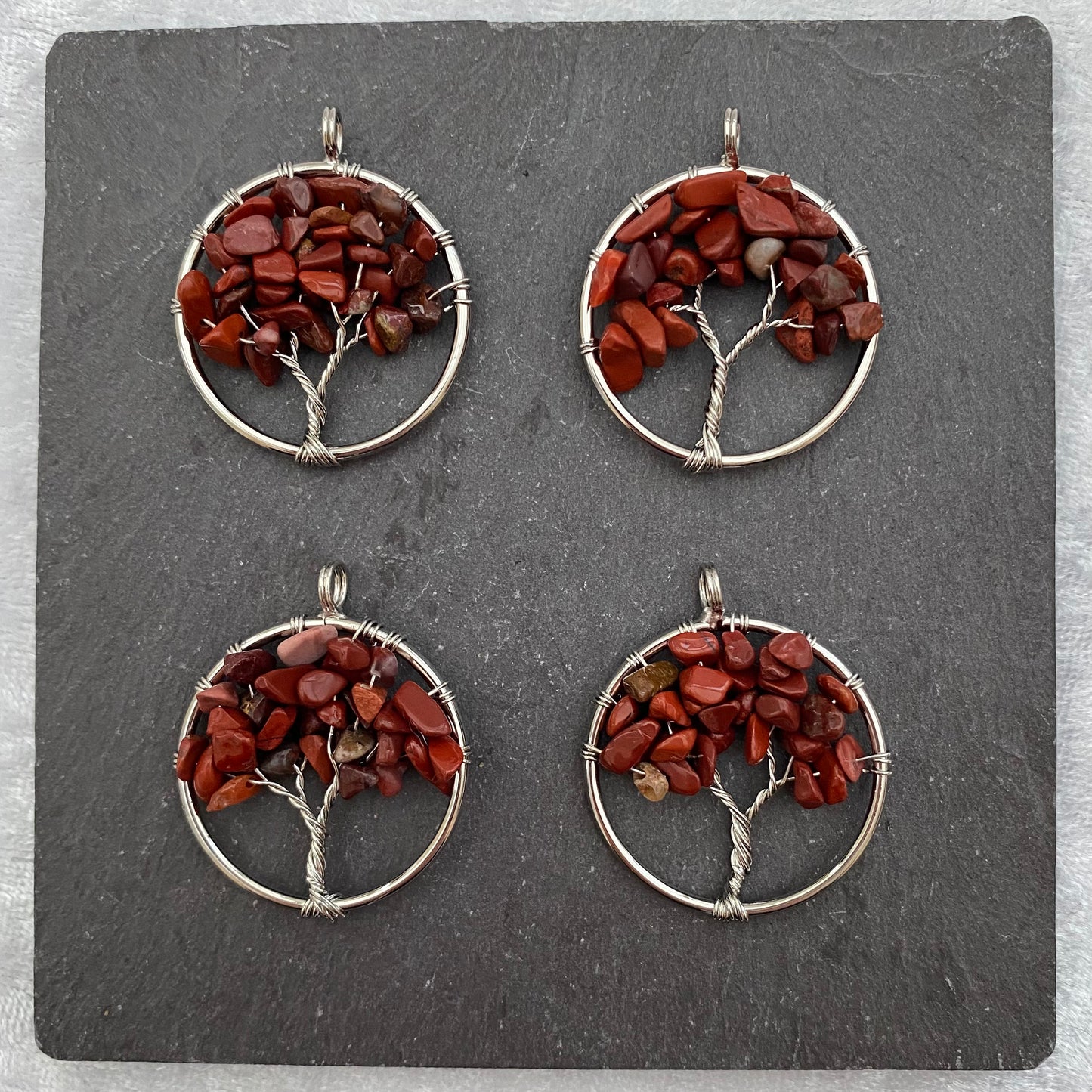 Red Jasper tree of life pendants