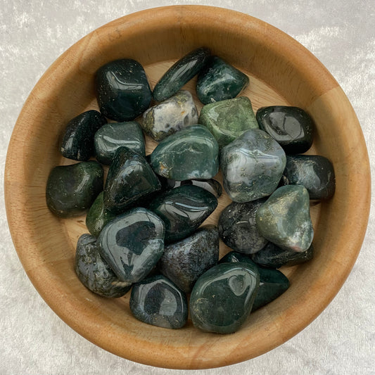 Moss Agate tumblestones