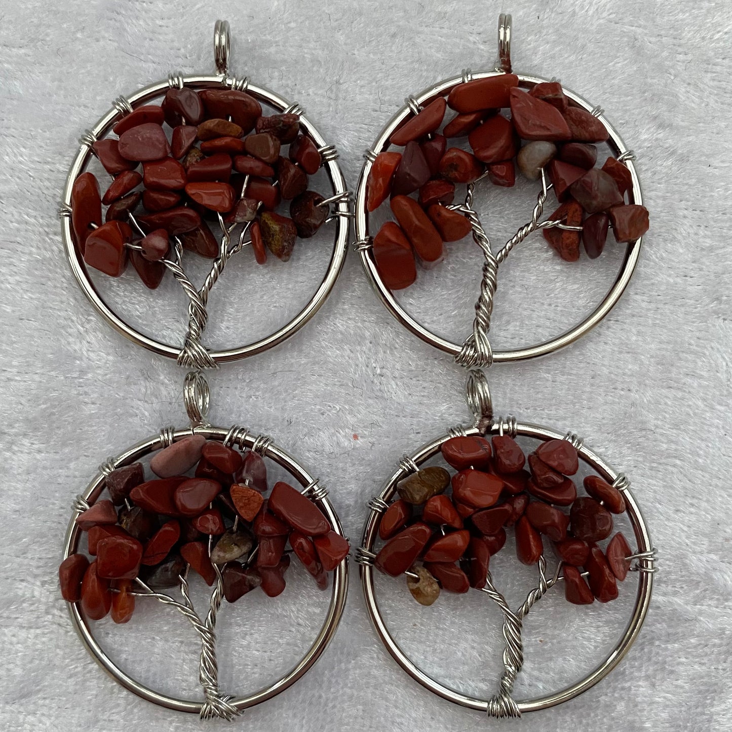 Red Jasper tree of life pendants