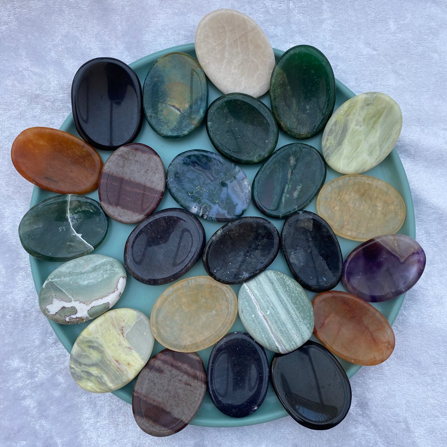 Mixed Crystal Worry Stones