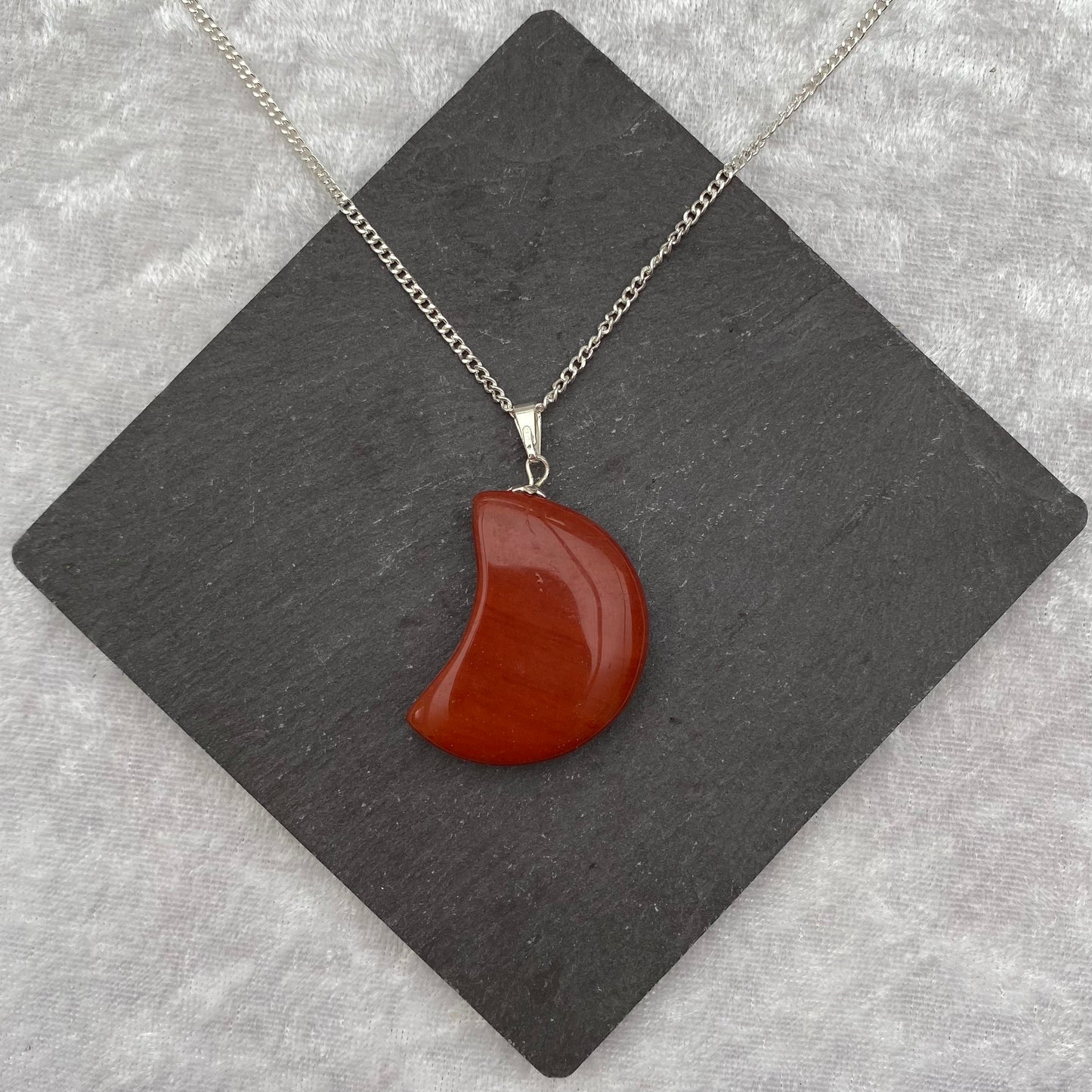 Red Jasper moon necklace