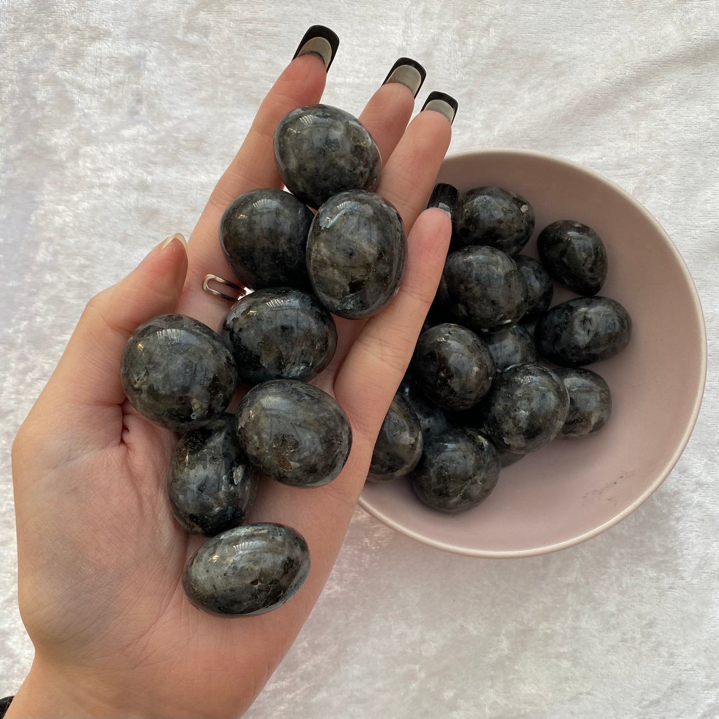 Large Larvikite tumblestones