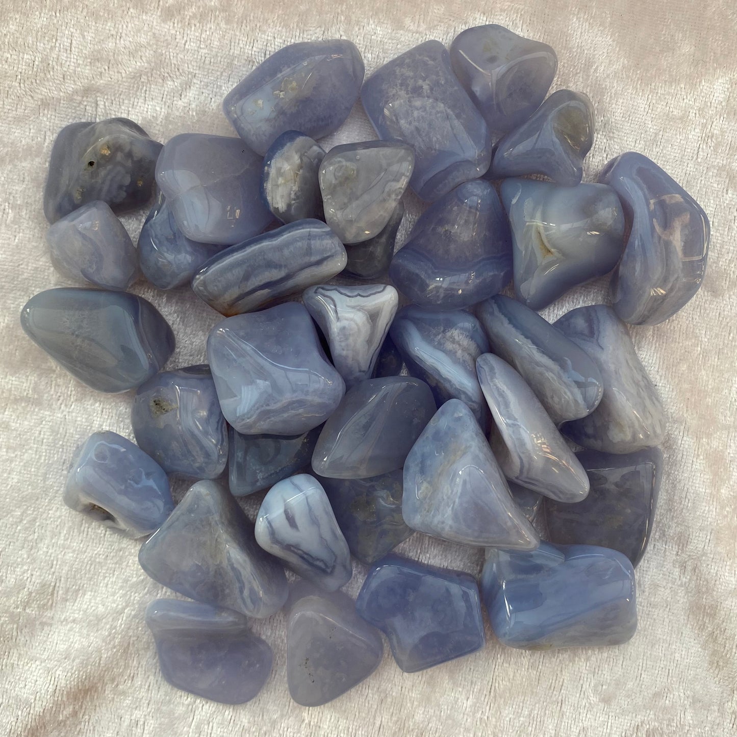 Blue Chalcedony tumblestones