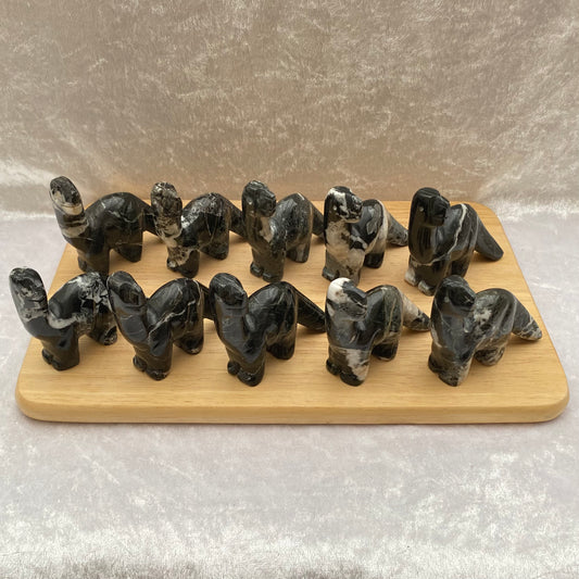 Black Marble Brontosaurus dinosaurs