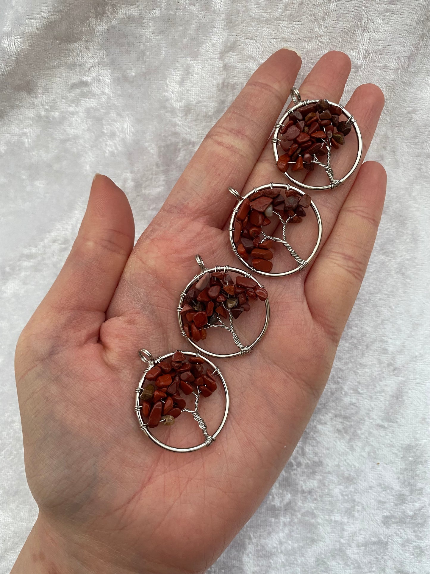 Red Jasper tree of life pendants