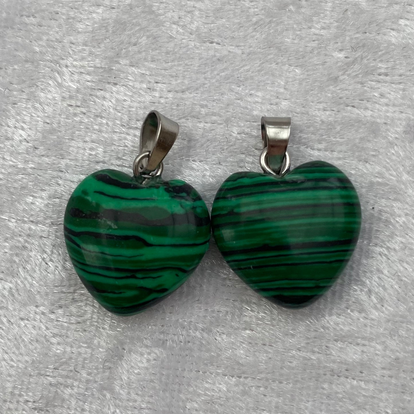 Artificial Malachite heart pendants