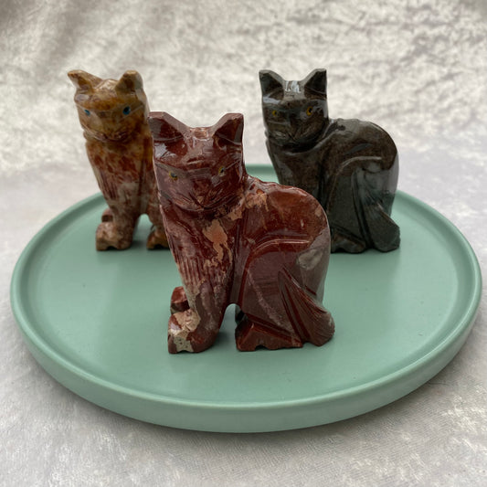 Large Soapstone cats