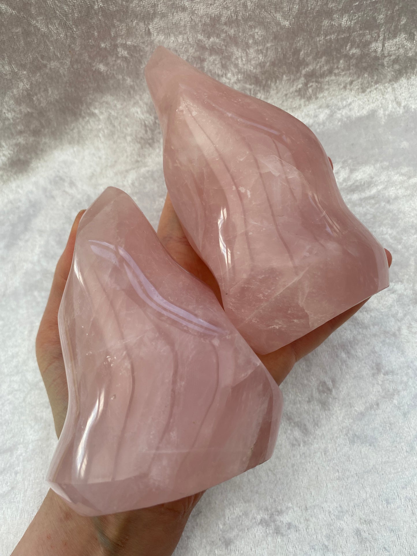 Large Rose Quartz flames