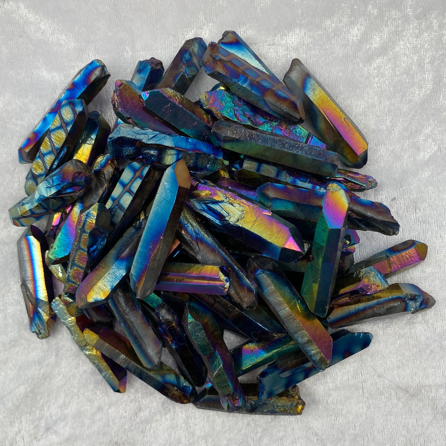 Titanium Aura Quartz points